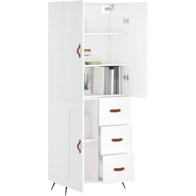 vidaXL Kommode + Sideboard, Janine 1 wood door 3 drawers (69.50 x 34 x 180 cm) vidaXL Kommode + Sideboard, Janine 1 wood door 3 drawers (69.50 x 34 x 180 cm)