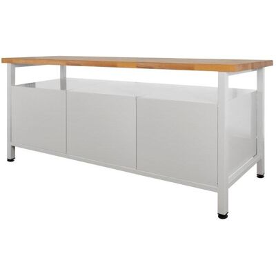 ADB, Werkbank + Arbeitsbock, Werkbank lichtgrau, anthrazitgrau 3 Schubladen 170,0 x 60,0 x 84,0 cm (170 cm, 60 cm) ADB, Werkbank + Arbeitsbock, Werkbank lichtgrau, anthrazitgrau 3 Schubladen 170,0 x 60,0 x 84,0 cm (170 cm, 60 cm)