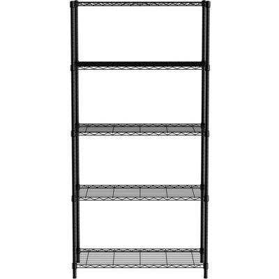 Hendi, Kellerregal, Regalsystem 5 Böden Schwarz 455x910x1830 Hendi, Kellerregal, Regalsystem 5 Böden Schwarz 455x910x1830