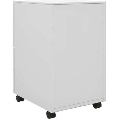 vidaXL Mobiles Aktenregal Hellgrau Stahl - Aktenschrank vidaXL Mobiles Aktenregal Hellgrau Stahl - Aktenschrank