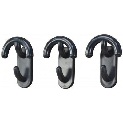 LUIGI CARAMELLA - Wandhaken-Set - Schwarz - Polypropylen LUIGI CARAMELLA - Wandhaken-Set - Schwarz - Polypropylen