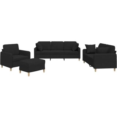 vidaXL Sofa + Bettsofa, Bria With pillows & footstool (Polstergruppe) vidaXL Sofa + Bettsofa, Bria With pillows & footstool (Polstergruppe)