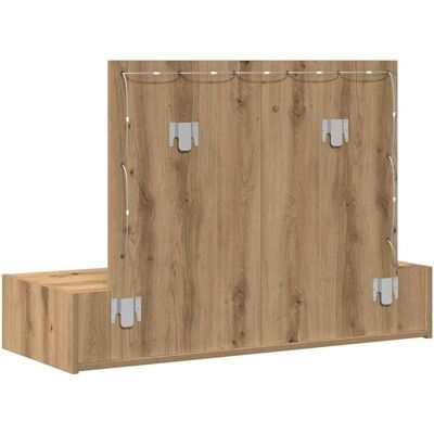 vidaXL Massivholz Eiche Spanplatte, Spiegel 100 x 40 x 70 cm Braun - Möbel vidaXL Massivholz Eiche Spanplatte, Spiegel 100 x 40 x 70 cm Braun - Möbel