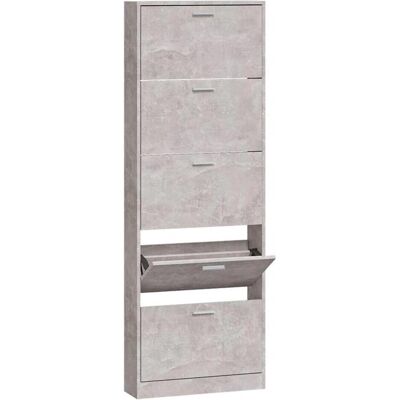 vidaXL Schuhschrank Beton Grau 59x17x169 cm - Schuhschrank vidaXL Schuhschrank Beton Grau 59x17x169 cm - Schuhschrank