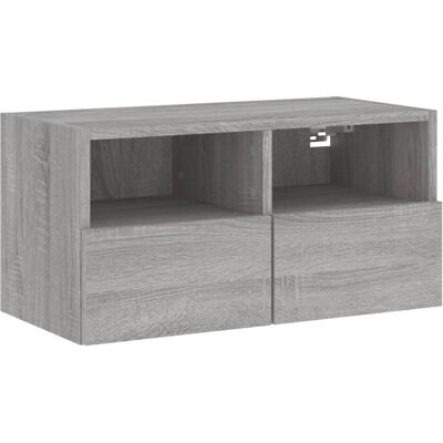 vidaXL Graues Sonoma 4-tlg. Wand-TV-Set - TV Wand Unit vidaXL Graues Sonoma 4-tlg. Wand-TV-Set - TV Wand Unit