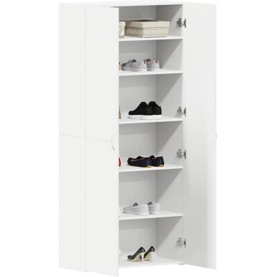 Vidaxl Weißes Schuhschrank 80x35.5x180 cm - Schuhschrank Vidaxl Weißes Schuhschrank 80x35.5x180 cm - Schuhschrank