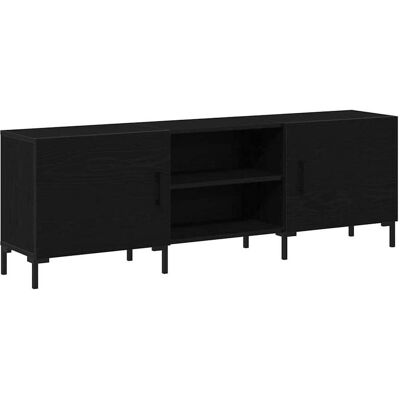 vidaXL Schwarzer Eichen TV-Schrank - Moderner Stauraum vidaXL Schwarzer Eichen TV-Schrank - Moderner Stauraum
