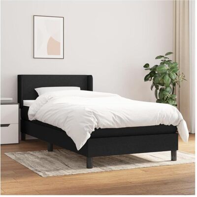 Maison Chic Schwarzes Einzelbett - Unterstützender Schlaf Maison Chic Schwarzes Einzelbett - Unterstützender Schlaf