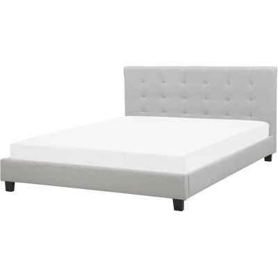 Beliani ROCHELLE King Size Wasserbett Hellgrau - Wasserbett Beliani ROCHELLE King Size Wasserbett Hellgrau - Wasserbett