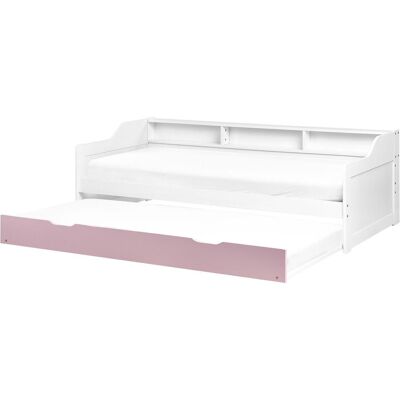 Beliani Edern Weißes Holzbett - 193x204x66 cm Beliani Edern Weißes Holzbett - 193x204x66 cm