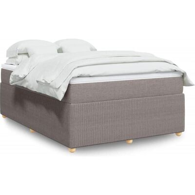 vidaXL Boxspringbett mit Matratze - Taupe Unterstützung vidaXL Boxspringbett mit Matratze - Taupe Unterstützung