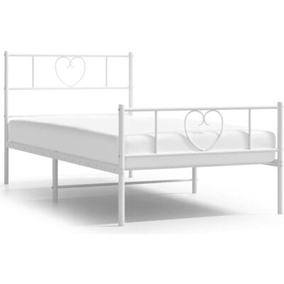 vidaXL Metallbett mit Kopfteil - 80x200 cm - Bettgestell vidaXL Metallbett mit Kopfteil - 80x200 cm - Bettgestell