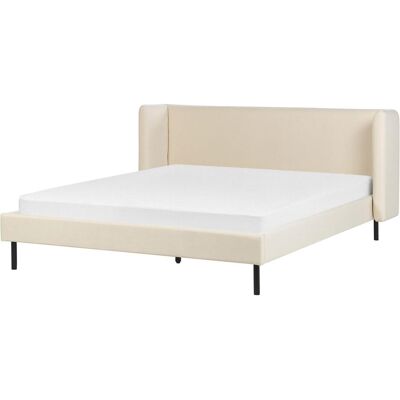 Beliani Bett ARETTE - Samt Beige - EU-Kingsize - Bett Beliani Bett ARETTE - Samt Beige - EU-Kingsize - Bett