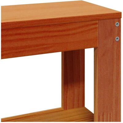 vidaXL Kopfteil mit Regalen Wachsbraun 106 x 19 x 82 cm - Kopfteil vidaXL Kopfteil mit Regalen Wachsbraun 106 x 19 x 82 cm - Kopfteil