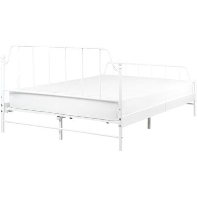Beliani Bettgestell Weißes Metall 140 x 200 cm - Schlafzimmer Beliani Bettgestell Weißes Metall 140 x 200 cm - Schlafzimmer