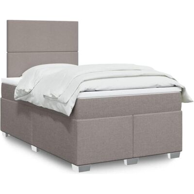 Vidaxl Grau Taupe Stoff 120x190 cm Bett Vidaxl Grau Taupe Stoff 120x190 cm Bett