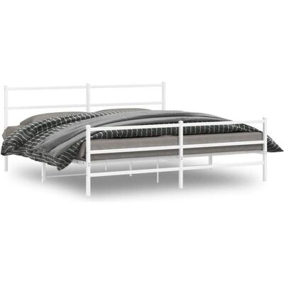 vidaXL Metallbett mit Kopf- und Fußteil - Bettgestell 200x200 cm vidaXL Metallbett mit Kopf- und Fußteil - Bettgestell 200x200 cm