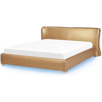 Beliani EU Super King Lederbett mit LED - Elegant und Geräumig Beliani EU Super King Lederbett mit LED - Elegant und Geräumig