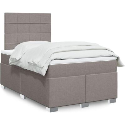 Vidaxl - Taupe 120x200 cm Bett mit Boxspring & Matratze Vidaxl - Taupe 120x200 cm Bett mit Boxspring & Matratze