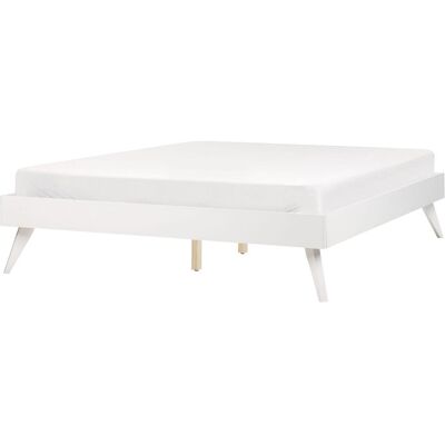 Beliani Weiß MDF Bett - Skandinavisches Minimalistisches Design - 140x200 cm Beliani Weiß MDF Bett - Skandinavisches Minimalistisches Design - 140x200 cm