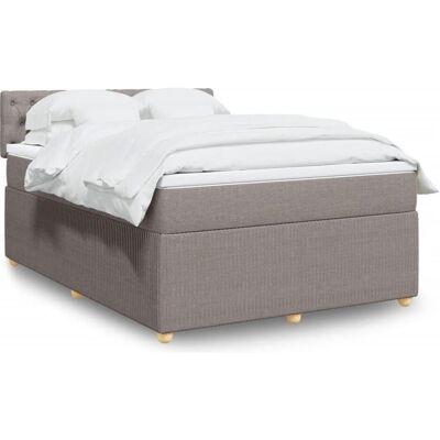 Vidaxl Graues Taupe Stoff 160x200cm Boxspringbett - Bett Vidaxl Graues Taupe Stoff 160x200cm Boxspringbett - Bett