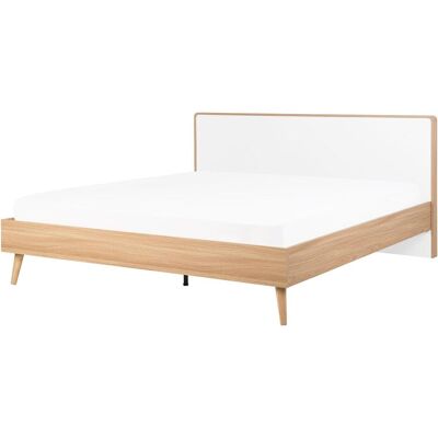 Beliani SERRIS Bettgestell - Skandinavisches Design - 180x200cm - Weiß Beliani SERRIS Bettgestell - Skandinavisches Design - 180x200cm - Weiß