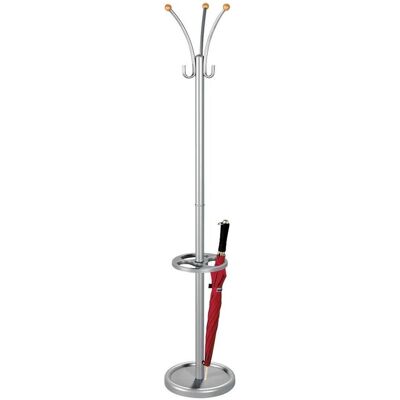 Kerkmann Kleiderständer Nina - Silber - 6 Haken - 31x170cm Kerkmann Kleiderständer Nina - Silber - 6 Haken - 31x170cm