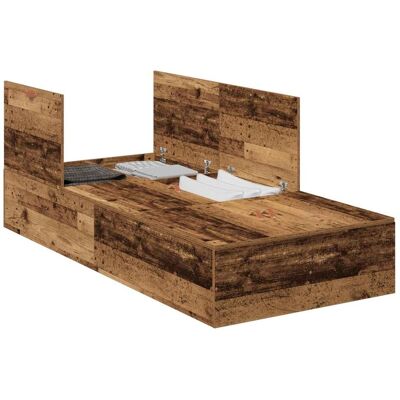 vidaXL Rustik Stauraum Bettgestell - 100x200 cm vidaXL Rustik Stauraum Bettgestell - 100x200 cm