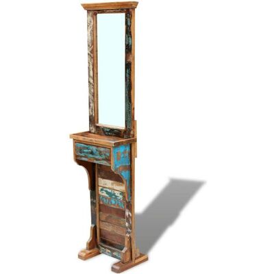 vidaXL Spiegel aus recyceltem Holz mit Schublade - 180cm hoch vidaXL Spiegel aus recyceltem Holz mit Schublade - 180cm hoch