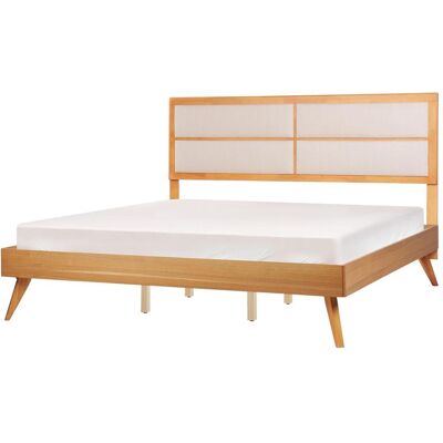 Beliani Helles Holz King-Size Bett - Moderner Rustikalstil - 180x200 cm Beliani Helles Holz King-Size Bett - Moderner Rustikalstil - 180x200 cm
