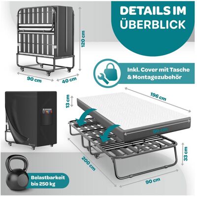 Kesser, Bett, Klappbett (90 x 200 cm) Kesser, Bett, Klappbett (90 x 200 cm)