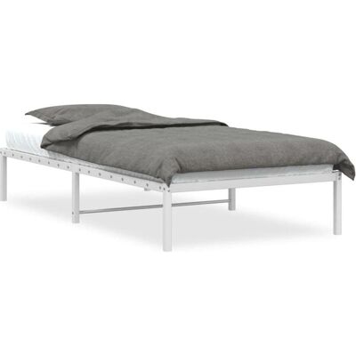vidaXL Metallbett Weiß 100x190 cm - Bettart vidaXL Metallbett Weiß 100x190 cm - Bettart