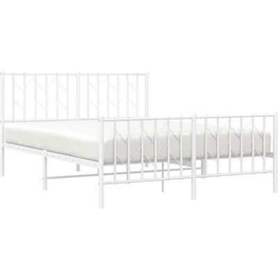 vidaXL Metallbettgestell mit Kopfteil 135x190 cm - Bettgestell vidaXL Metallbettgestell mit Kopfteil 135x190 cm - Bettgestell