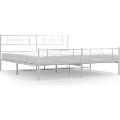 Maisonchic Metallbett 200x200cm - Weiß - Bettgestell Maisonchic Metallbett 200x200cm - Weiß - Bettgestell