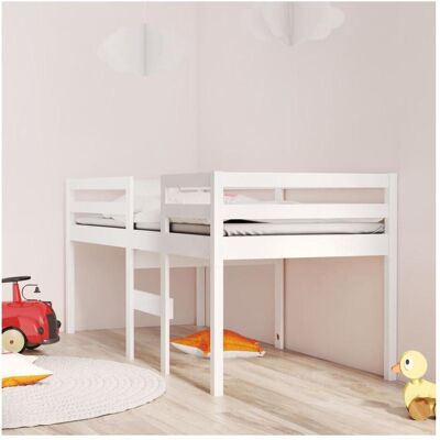 vidaXL Weiß Hochbett 80x200 cm - Kinderzimmer Etagenbett vidaXL Weiß Hochbett 80x200 cm - Kinderzimmer Etagenbett