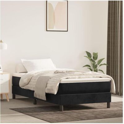 Maisonchic Schwarzes Samt-Einzelbett - Bett Maisonchic Schwarzes Samt-Einzelbett - Bett