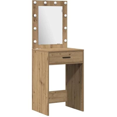 Vidaxl Rustik Eiche Holz 3-teiliger Schminktisch-Set Vidaxl Rustik Eiche Holz 3-teiliger Schminktisch-Set