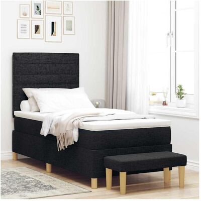 vidaXL Boxspringbett, Nellie Lines design (90 x 200 cm) vidaXL Boxspringbett, Nellie Lines design (90 x 200 cm)
