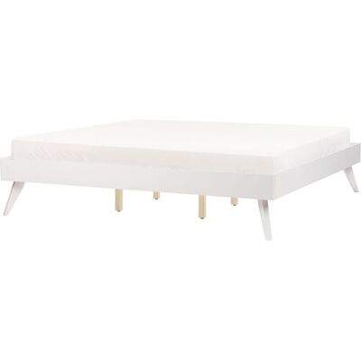 Beliani Weiß MDF King Size Bettgestell - Skandinavisches Design Beliani Weiß MDF King Size Bettgestell - Skandinavisches Design