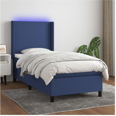 vidaXL Blau 80x200cm Bett mit LED-Lichtern vidaXL Blau 80x200cm Bett mit LED-Lichtern