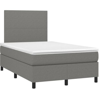 vidaXL Boxspringbett mit Matratze 120x190cm Dunkelgrau Modell: Schl vidaXL Boxspringbett mit Matratze 120x190cm Dunkelgrau Modell: Schl