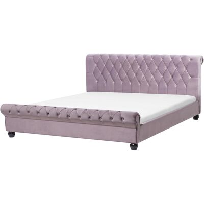 Beliani Bett AVALLON Super King Pink Samt - Bett Beliani Bett AVALLON Super King Pink Samt - Bett