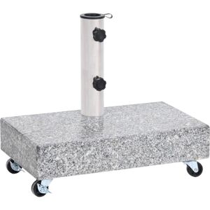 vidaXL Sonnenschirmständer Hell - Granit - 45x25x8,3 cm - Sonnenschirmbasis vidaXL Sonnenschirmständer Hell - Granit - 45x25x8,3 cm - Sonnenschirmbasis
