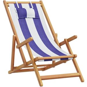 vidaXL Liegestuhl, Strandstuhl Klappbar Eukalyptus und Stoff (127 cm) vidaXL Liegestuhl, Strandstuhl Klappbar Eukalyptus und Stoff (127 cm)