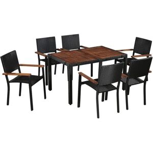 vidaXL Gartentisch + Balkontisch, Ess-Set (130 x 80 x 75 cm) vidaXL Gartentisch + Balkontisch, Ess-Set (130 x 80 x 75 cm)