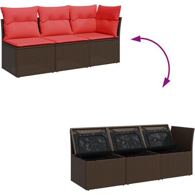 vidaXL Gartenlounge, Qudenetta (Corner +2x middle) vidaXL Gartenlounge, Qudenetta (Corner +2x middle)