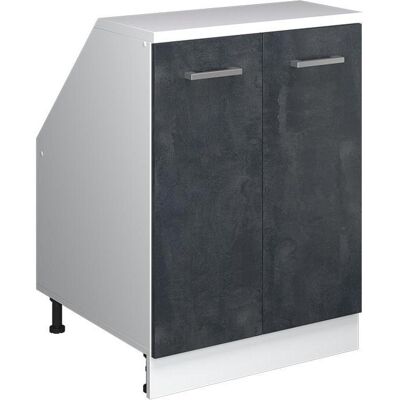 Vicco, Gartenhaus + Gartenschrank, Dachschrägenschrank Rion, Schwarz Beton/Weiss, 60 x 81.6 cm mit 2 Türen, Schrankkorpus 60 cm Tiefe Vicco, Gartenhaus + Gartenschrank, Dachschrägenschrank Rion, Schwarz Beton/Weiss, 60 x 81.6 cm mit 2 Türen, Schrankkorpus 60 cm Tiefe