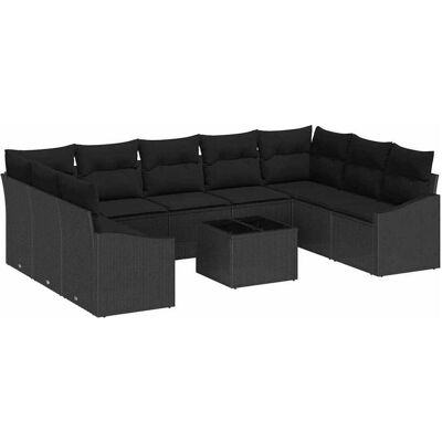 Vidaxl Gartensofaset - Beigene Kissen - Modernes Design - Für 5 Personen - 10 Teile Vidaxl Gartensofaset - Beigene Kissen - Modernes Design - Für 5 Personen - 10 Teile