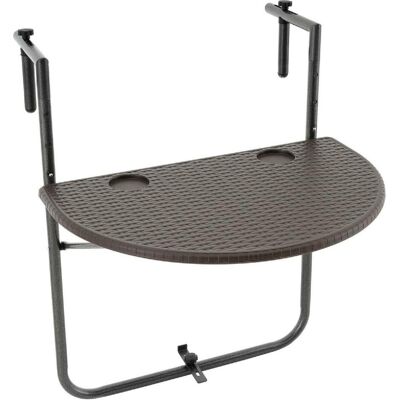 VCM, Gartentisch + Balkontisch, Balkonhängetisch Balkontisch Wandklapptisch Hängetisch stabil 59 x40 cm braun (59 x 40 x 83 cm) VCM, Gartentisch + Balkontisch, Balkonhängetisch Balkontisch Wandklapptisch Hängetisch stabil 59 x40 cm braun (59 x 40 x 83 cm)