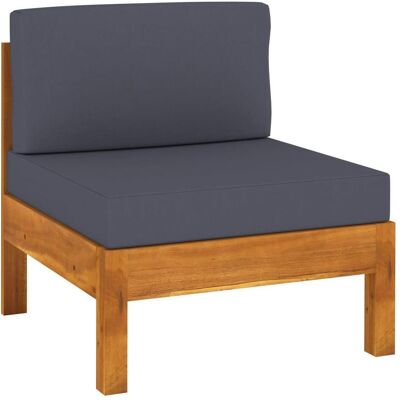 vidaXL Garten-Ecksofa - Robustes Akazienholz - Graue Kissen - Ganzjahres vidaXL Garten-Ecksofa - Robustes Akazienholz - Graue Kissen - Ganzjahres
